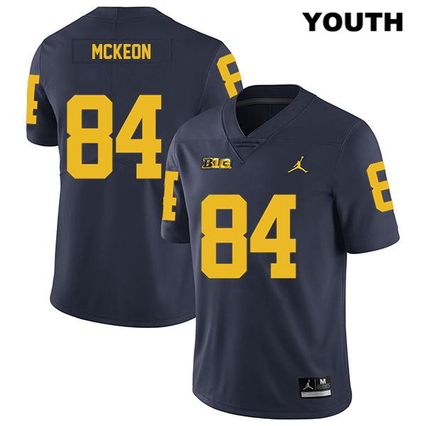 Youth NCAA Michigan Wolverines Sean McKeon #84 Navy Jordan Brand Authentic Stitched Legend Football College Jersey JX25N27HJ